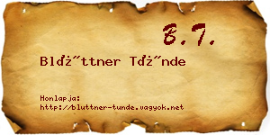Blüttner Tünde névjegykártya
